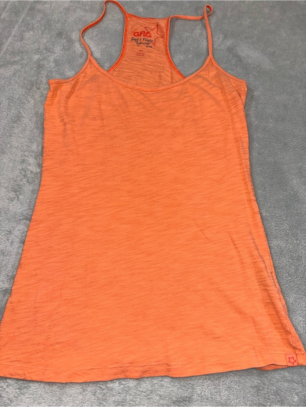 Garage Orange "Sexy & Flirty Layer with Love" Racerback Tank Top - Size M